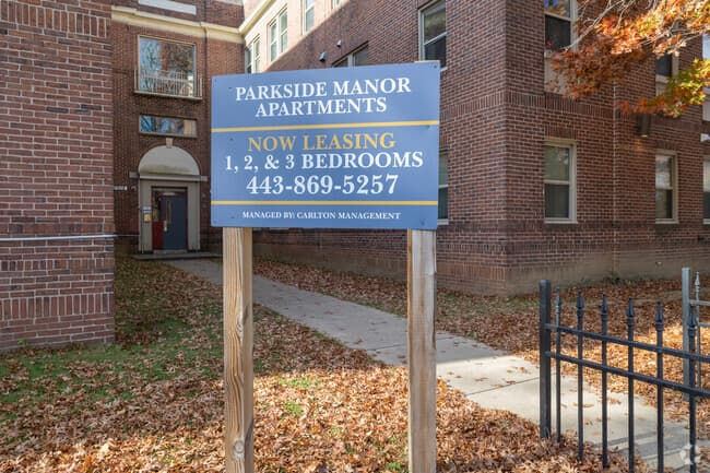 Parkside Manor historic brick facade